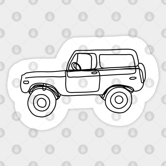 4 x 4 car Minimal Car Design Off Road Sticker by Tropical Blood